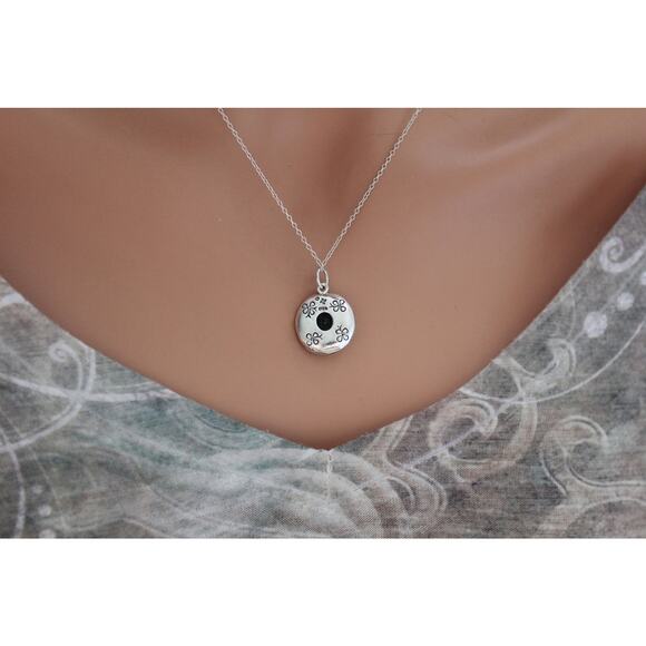 Sterling Silver Sombrero Hat Charm Necklace - Picture 4 of 4